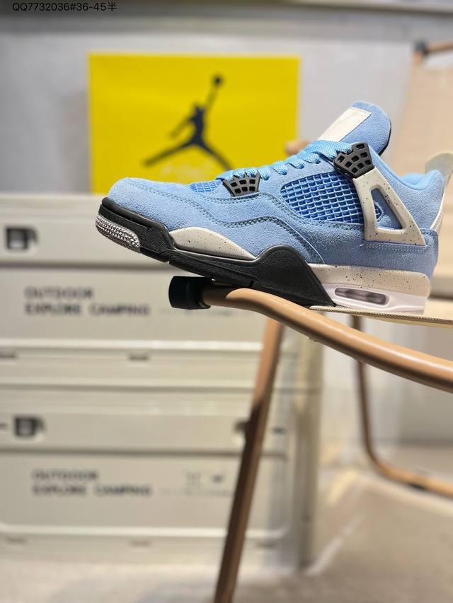 140 工厂套现清仓 头层特价外贸专供 补货首选速度Air Jordan 4 Se “University Blue”白奥利奥 乔丹Aj4中帮休闲运动篮球鞋 只