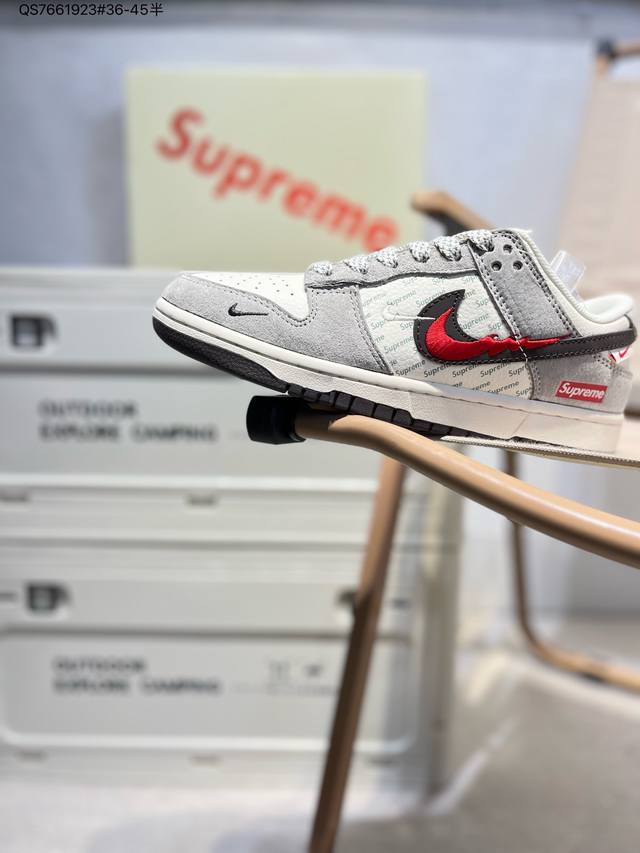 200 海外爆款限量发售！公司级 Nike Sb Dunk Low“Supreme 联名” 周年高端定制 低帮休闲板鞋 定制鞋盒 大厂纯原品质出货 超高清洁度
