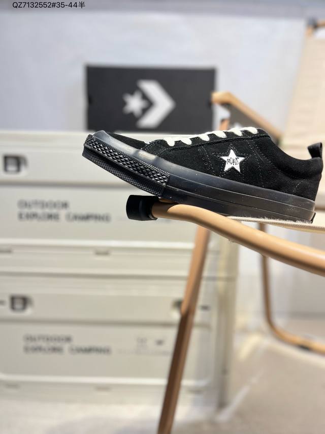 170 madness匡威余文乐联名黑武士木村 converse 匡威余文乐同款Madness联名One Star木村五角星黑武士麂皮反绒皮板鞋复古休闲鞋 货号