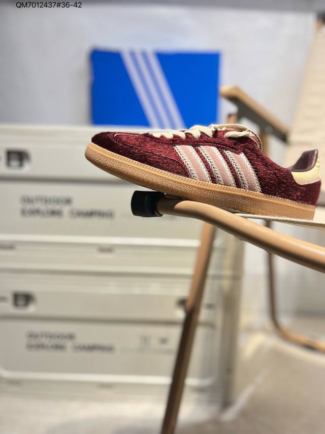 130 adidas Originals Wb Pony Tonal Samba Og 桑巴舞系列绅士德训足球风百搭低帮休闲运动板鞋 Jr1256 Qm7012