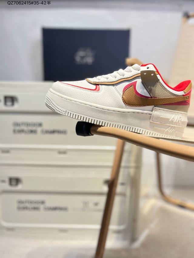 170 nk Air Force 1 Shadow 轻量增高低帮百搭板鞋"拼接马卡龙" 全新少女系解构主义设计双层轻量Eva发泡中底+防滑Rb橡胶外圈底鞋底 原
