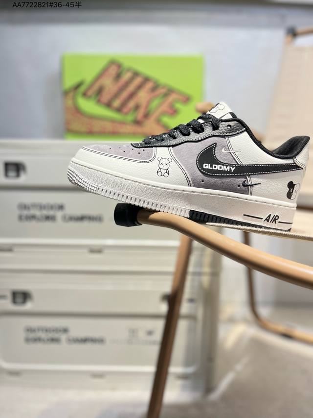 290 公司级头层暴力熊 X Nk Air Force 1'07 Low 空军一号低帮休闲板鞋 #定制皮料 原楦原纸板 纯正空军版型 高清洁度 内置全掌气垫Ky