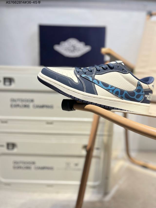 330 公司级头层皮北面 X 乔丹Air Jordan 1 Low Aj1低帮系列篮球鞋 官方同步配色 原装级产物 #拒绝公底 立体鞋型 细节完美 高清洁度Ld