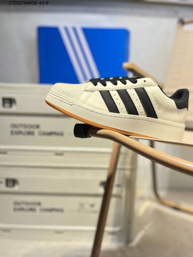 120 adidas Originals Superstar Xlg 贝壳头厚底休闲板鞋 #23官方新款 专柜同步配色 原鞋开发Id5698 C7012754#