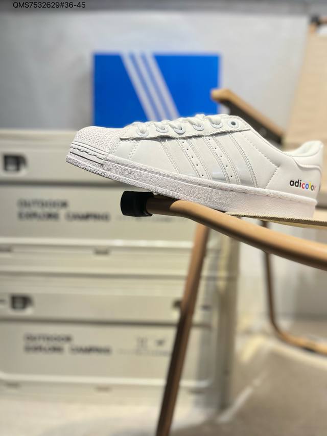 140 全新配色 Adidas阿迪达斯三叶草Superstar W经典贝壳头运动板鞋Fx5202 Qms7532629#