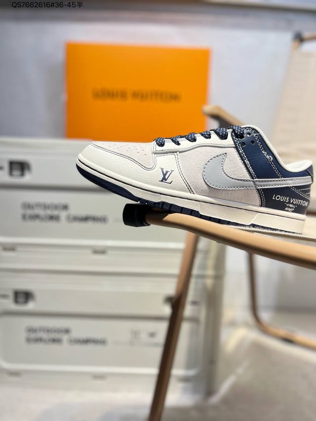 200 nike Sb Dunk Low“Lv联名” 周年高端定制 低帮休闲板鞋 定制鞋盒 超高清洁度 皮料切割干净无任何毛边 细节完美Xf8698 Qs766