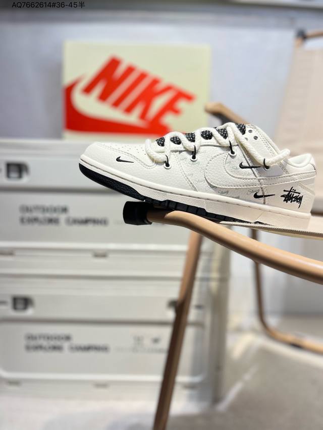 270 nike Sb Dunk Low“斯图西联名” 周年高端定制 低帮休闲板鞋 定制鞋盒 超高清洁度 皮料切割干净无任何毛边 细节完美Sj2068 Aq76