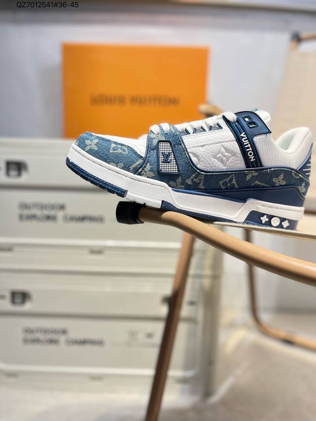 170 路易威登/Louis Vuitton Lv路易威登板鞋 新款 Lv Trainer最新配色运动鞋 L家 篮球鞋风格运动鞋 该鞋由艺术总监 Virgil