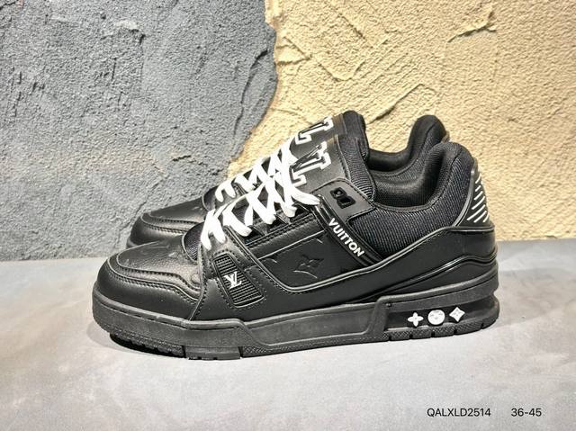 180 #新品上市实拍 全新Lv路易威登Louis Vuitton Trainer Sneaker Low休闲运动文化百搭篮球板鞋Qalxld2514