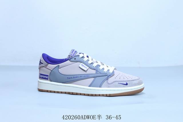 乔丹Air Jordan 1 Low Aj1 乔1低帮复古文化休闲运动篮球鞋倒勾 紫灰 货号 Xd1568-102 420260Adwoe半 36-45