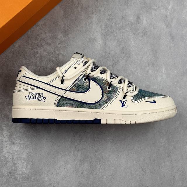 本地 核心私 Nike Sb Dunk Low Lv系列 绑带油画白勾 周年高端定制 低帮休闲板鞋 #定制鞋盒 大厂纯原品质出货 超高清洁度 皮料切割干净无任何
