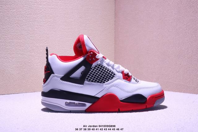 真标Nike Air Jordan 4 Retro 耐克迈克尔 乔丹Aj4代中帮复古休闲运动文化篮球鞋 货号:Aq9129-101 尺码:36-47 Xm041