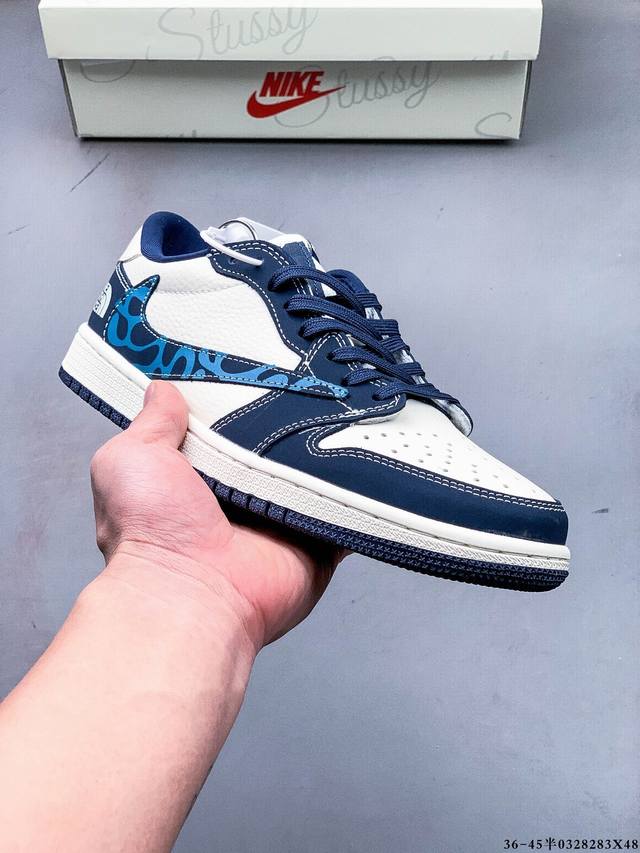 集图 公司级头层！耐克Nike Air Jordan 1 Low Aj1乔1 低帮潮流缓运动休闲板鞋。Aj1 低帮拼接 完美版型真头层牛皮# 内置缓震气垫 原鞋