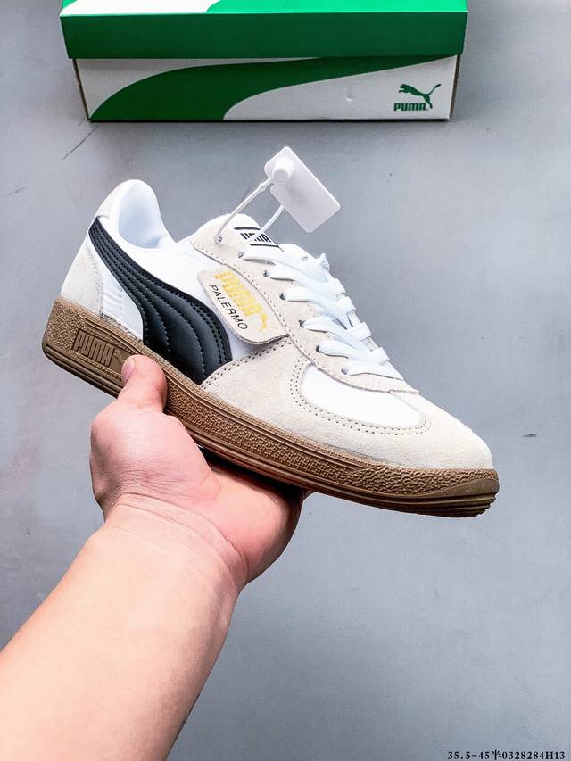 Puma彪马男女通用Palermo Og 标贴运动鞋 鞋款复刻，重温足球文化风潮！ 近日 Puma 将经典鞋款 Palermo 重新带回市场，让众多鞋迷和足球爱