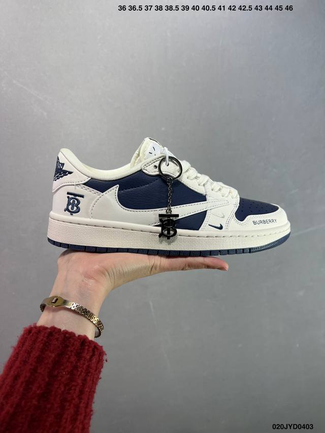 公司级Travis Scott X Fragment Design X Jordan Air Jordan 1 Low Og Sp Aj1 乔1 Lv联名低帮文