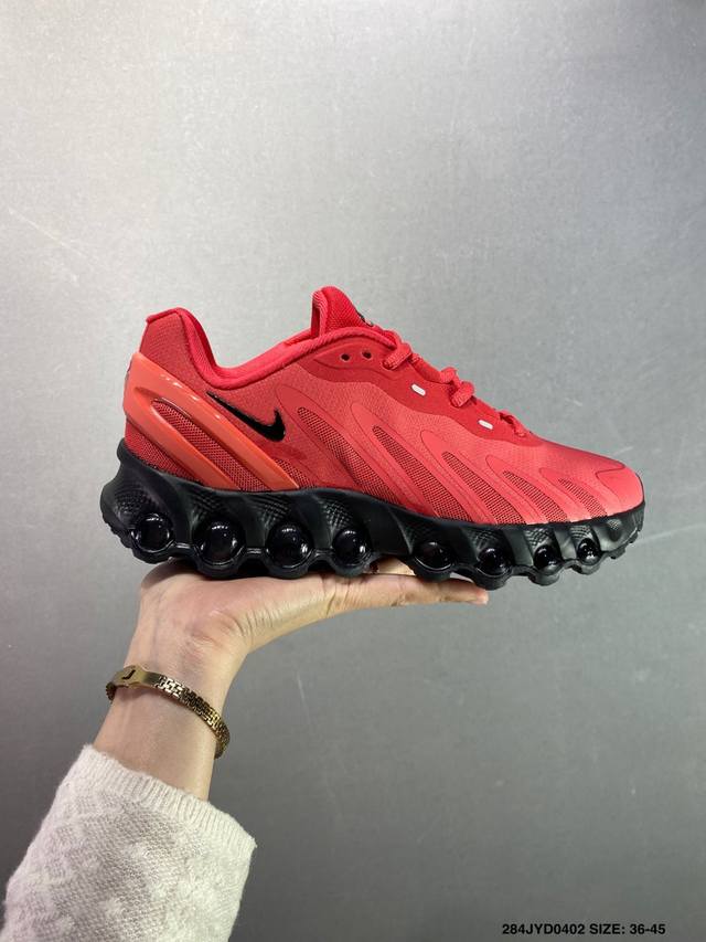 公司级Nike Air Max Dn8 全掌科技气垫 缓震运动跑鞋 Dn8的核心亮点在于其八腔气垫结构 根据不同部位设定的气压值专为行走设计 提供卓越的舒适感