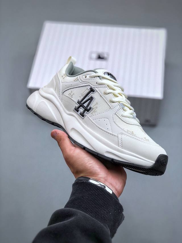 福利特价 Korea韩国限定！联乘洛杉矶道奇队La Dodgers X Mlb Fastball Classic Monogram 快球系列低帮厚底老爹风休闲运
