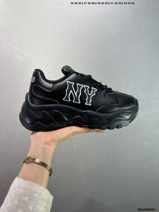 公司级Korea韩国Ss19限定发售Ny美国榄球洋基队限定 X Mlb Big Ball Chunky A Running厚底老爹厚底休闲运动慢跑鞋 货号:3A
