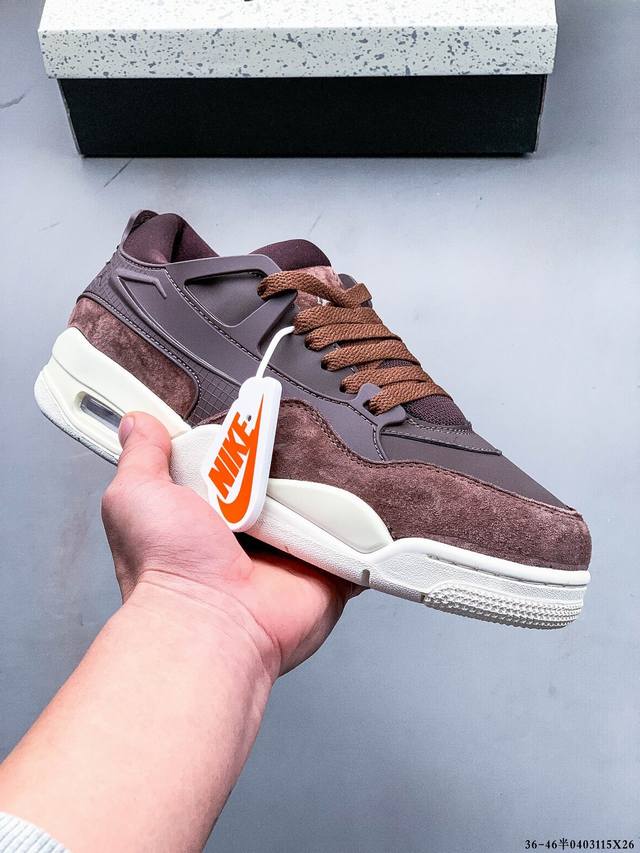 Air Jordan Aj4 Rm 重制版低帮复古篮球鞋 实拍首发 采用了低帮的设计 并保留了众多Aj4的经典元素 鞋身以皮革 麂皮材质拼接打造 Aj4经典的T