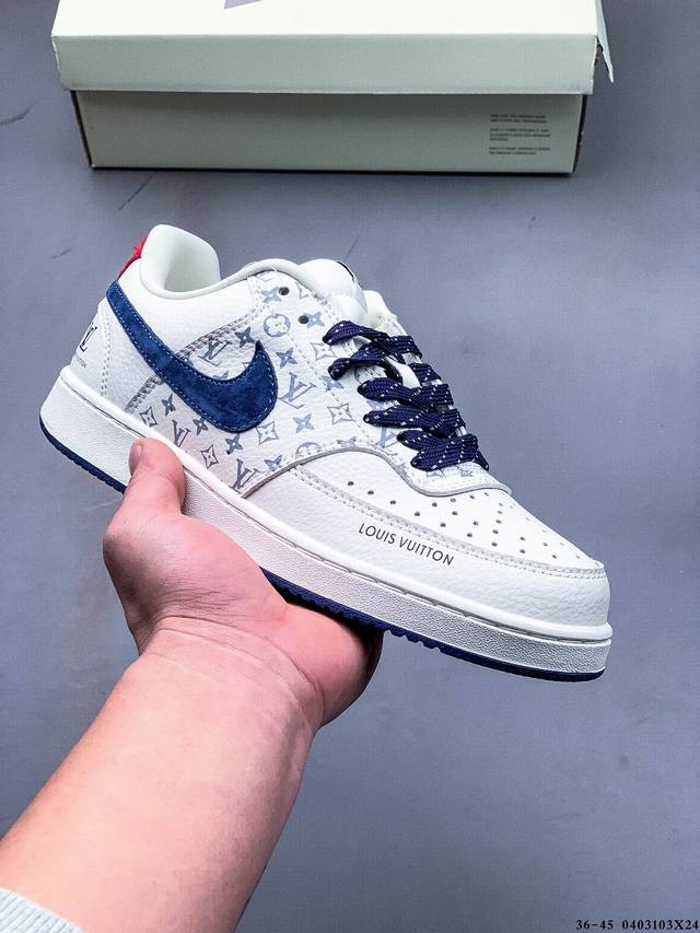 公司级！耐克 Nike Court Vision Low 皮面百搭休闲板鞋 0403103X24