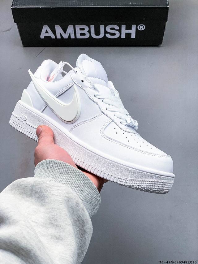 集图 Ambush X Nike Air Force 1 Low联名空军一号低帮 大厂批次 原鞋开发 原楦原纸板 采用原厂皮料 还原细节 正确拉帮工艺 0403