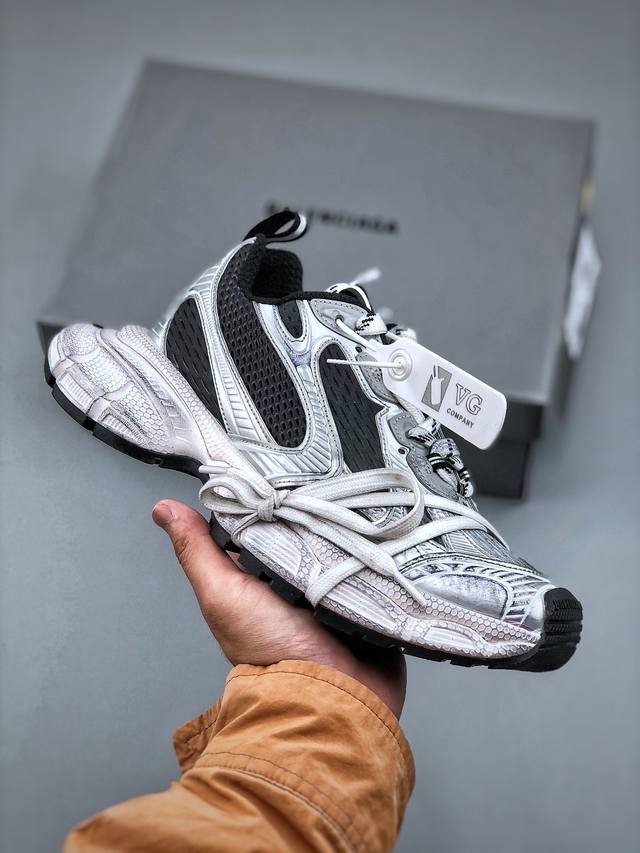Vg版 法国高端奢侈品牌-巴黎世家Balenciaga 3Xl Sneakers 3+系列低帮复古阔型底姥爹风潮流百搭休闲慢跑鞋 尺码：35-46