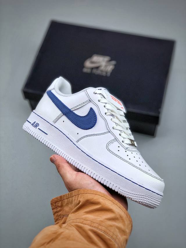 今日福利款 Nike Air Force1 07 Low 白蓝 #原楦头原纸板 打造纯正空军版型 #专注外贸渠道 全掌内置蜂窝气垫 #原盒配件 原厂中底钢印、拉