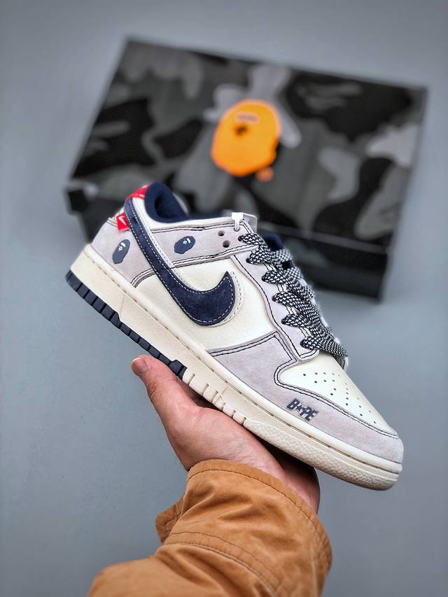 Nike Sb Dunk Low X Bape 白蓝双钩满天星纯原大厂出品 极力推荐原装头层材料 独家版型蒸餾加工帶來的是更好的视觉和脚感体验大厂纯原品质出货