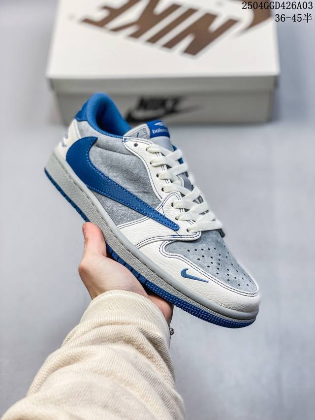 海外爆款限量发售！Travis Scott X Fragment Design X Jordan Air Jordan 1 Low Og Sp “巴黎世家联名-