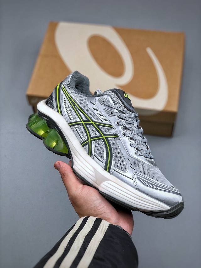 Asics Gel-Kinetic Fluent 纯原版本亚瑟士运动休闲透气专业跑鞋 新一代缓震未来感跑鞋鞋面复杂的切割和银色细节极具前卫风格大底科技十足且独特