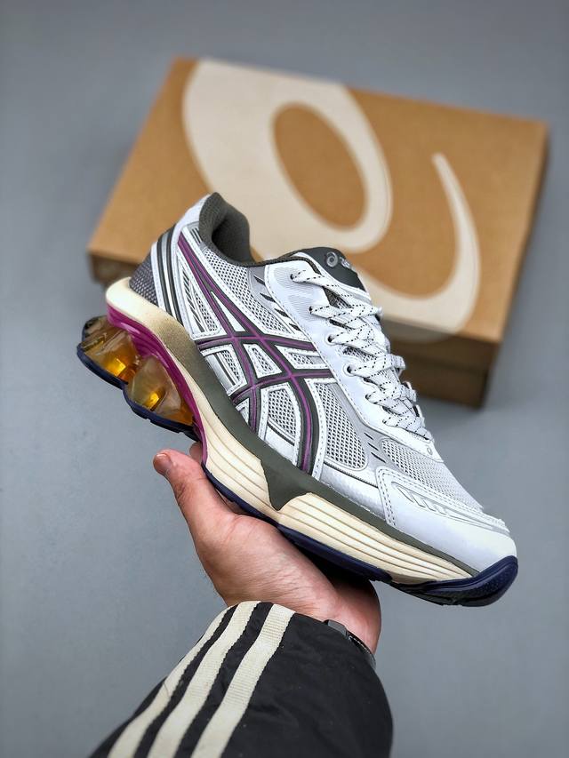 Asics Gel-Kinetic Fluent 纯原版本亚瑟士运动休闲透气专业跑鞋 新一代缓震未来感跑鞋鞋面复杂的切割和银色细节极具前卫风格大底科技十足且独特