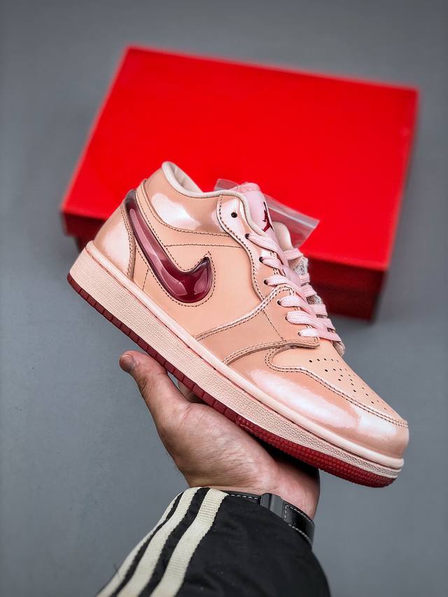 Air Jordan 1 Low Aj1 乔1情人节 果冻粉 低帮文化休闲运动板鞋 Hf3174 600 市场唯一独家头层皮打造 原鞋原档案开发 原厂皮料 原档