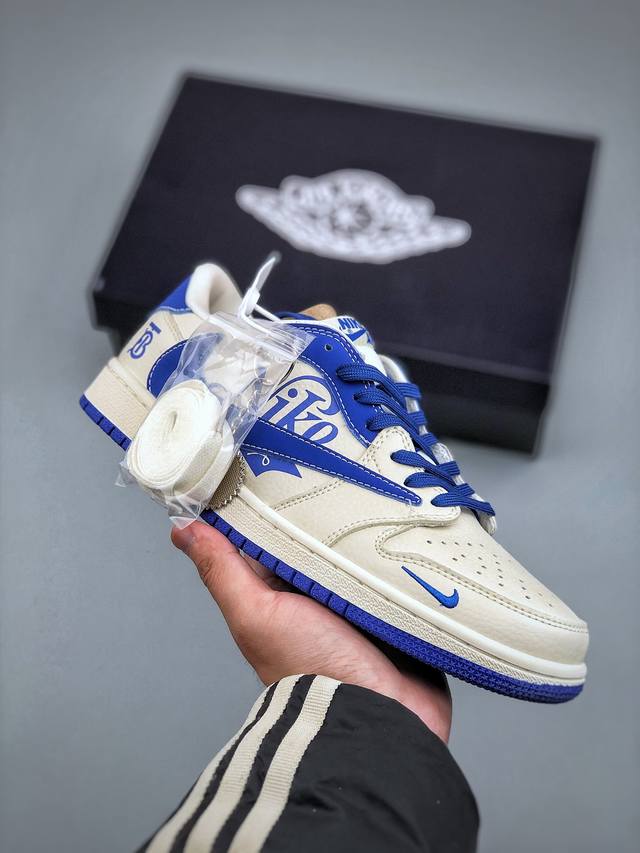 Travis Scott X Fragment Design X Air Jordan 1 Low Og Sp Aj1 乔1 巴宝莉联名 米蓝耐克 低帮文化休闲