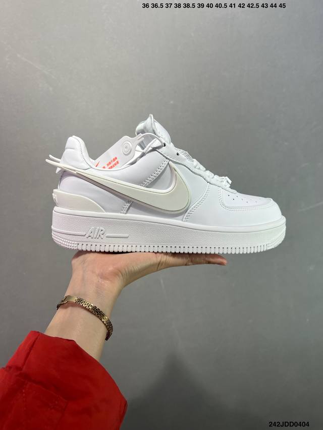 Ambush X Air Force 1 Low Sp 埋伏系列 空军联名合作款“皮革黑白大钩” 官方货号：Dv3464-001Size：35.5 36 36.