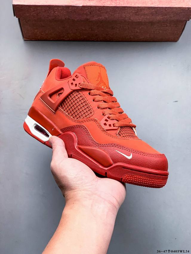 公司级！Air Jordan 4 Retro Og Cement Aj4 乔4 复古休闲运动篮球鞋 正确鞋舌立体高频 原厂数据 最新原厂底模 原厂纸板 0405