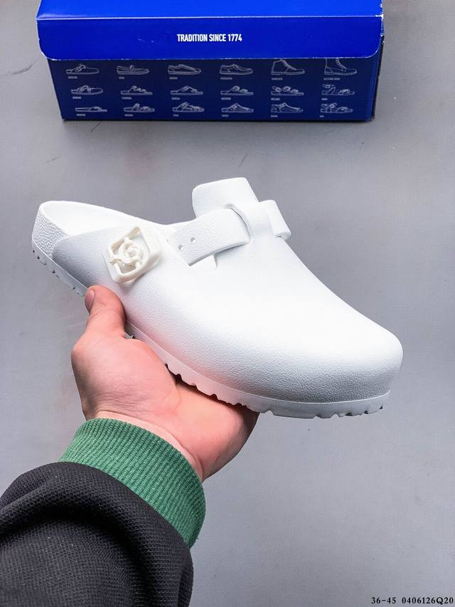 德国百年知名鞋履品牌 博肯Birkenstock Zurich系列 黑色反绒 牛皮绒面革 双扣时尚凉拖 勃肯半拖凉鞋系列 亲肤透气的人造革，搭配可调节鞋扣提升穿
