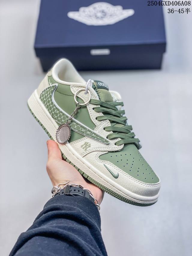 海外爆款限量发售！Travis Scott X Fragment Design X Jordan Air Jordan 1 Low Og Sp “Mlb联名 米