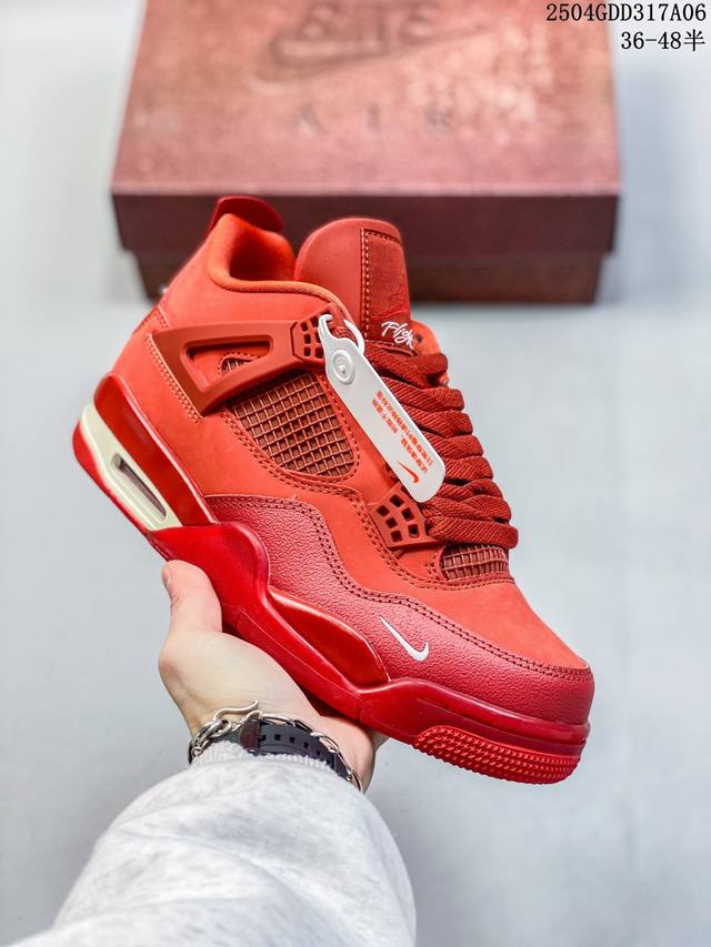 纯原 Tnt 头层皮 Nigel Sylvester X Air Jordan 4 Og Brick By Brick Bike 红砖 原厂私磨 原厂纸板 原厂