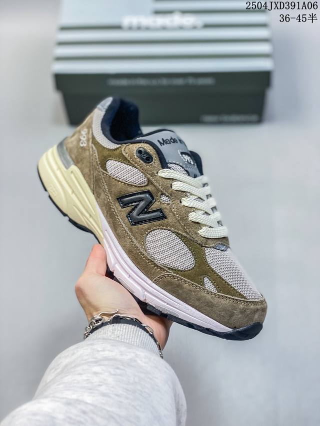 Newbalance 新百伦993系列元祖灰美产老爹鞋总统经典复古运动鞋纽巴伦993总统慢跑鞋 卓越的舒适性与经典风格相得益彰，打造出我们的 Made In U