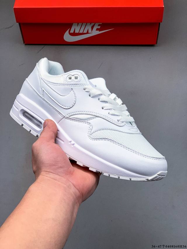 顶级纯原版本 头层皮打造市面最强工艺 耐克 Nike Nike Air Max 1 87 限定配色 气垫缓震跑步鞋 0408160H36