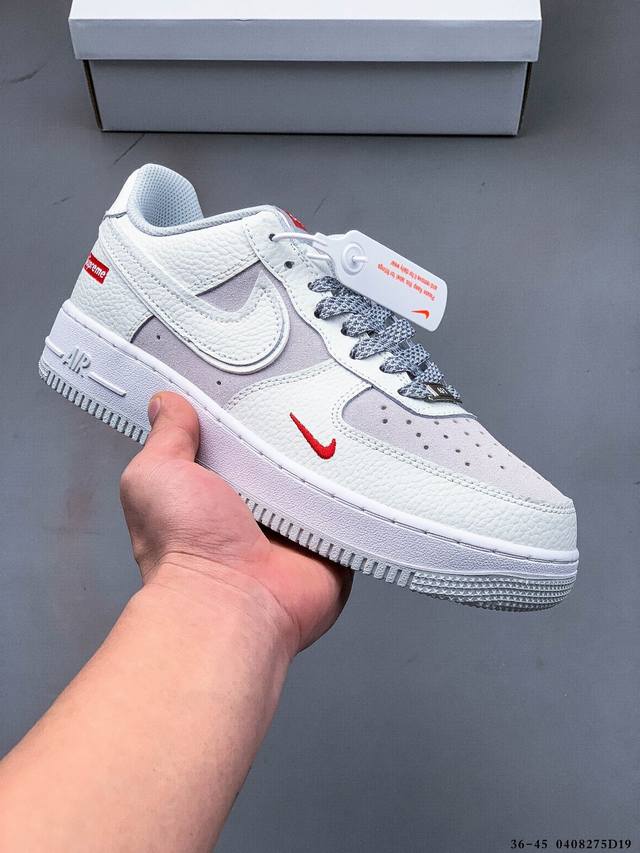 集图 二层真标！耐克Nike Air Force 1 Low 空军一号低帮经典百搭休闲板鞋 0408275D19