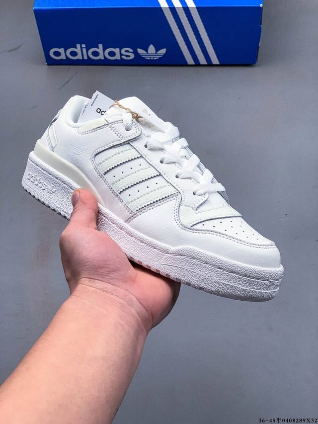 集图 公司级头层！阿迪达斯 Adidas Originals Forum 84 Low Adv 低帮百搭潮流休闲运动板鞋。以复古篮球鞋的外形为基础，采用皮革拼接