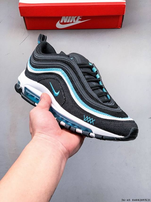 耐克Nike Air Max 97 子弹系列全掌气垫经典运动休闲跑步鞋 0408289X21