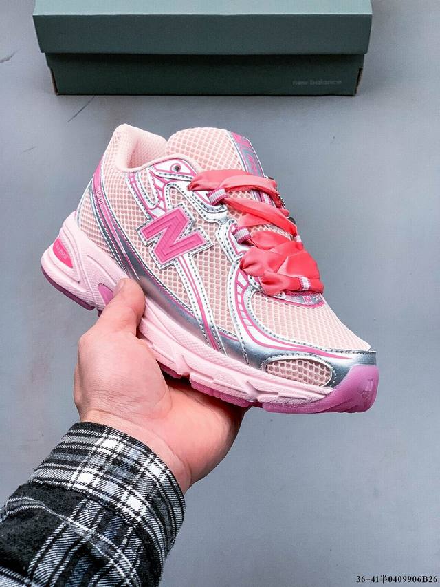 New Balance Nb740 英产 轻便复古休闲运动跑步鞋 全鞋身以网格布作为基地，在细节部分以皮革作为辅助添加，流线感很强。外形和New Balace