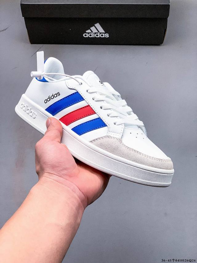 真标半码！Adidas阿迪达斯Breaknet 秋冬新款休闲网球文化板鞋 0410126Q24