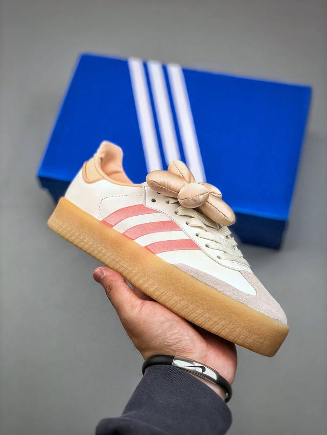 Adidas Samba Xlg 桑巴舞系列绅士德训足球风百搭低帮厚底增高休闲运动板鞋 Id：Jr3334 尺码：36-40 半