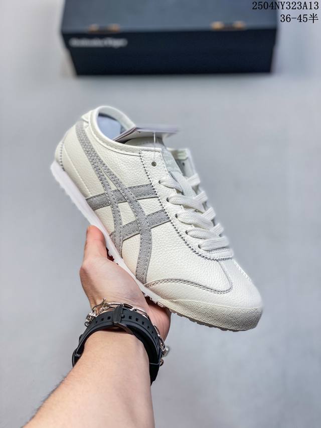 Asics 亚瑟士 男女鞋真标半码制 日产经典老牌-鬼塚虎 Onitsuka Tiger Mexico 66经典墨西哥系列复古经典百搭板鞋休闲运动鞋慢跑鞋。采用