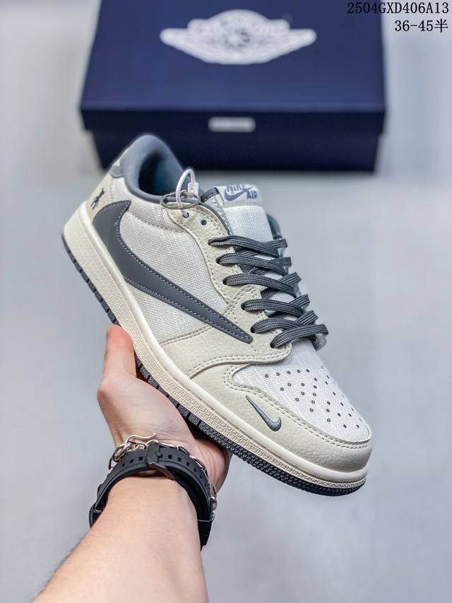 海外爆款限量发售！Travis Scott X Fragment Design X Jordan Air Jordan 1 Low Og Sp “暴力熊联名 米