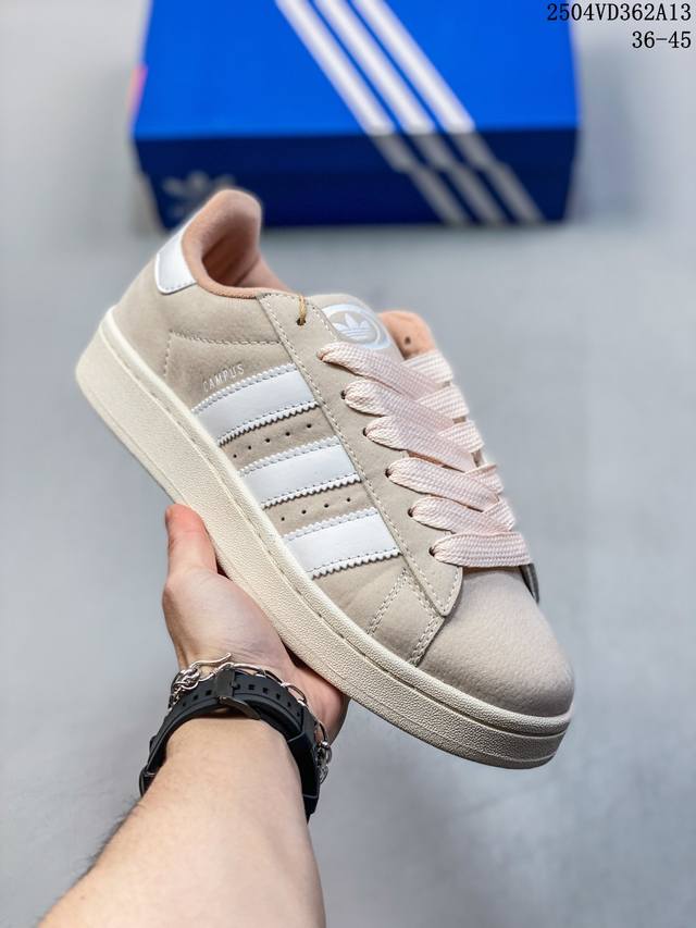 福利套现特价 真标阿迪达斯Adidas Originals Campus 00S学院系列 面包风经典复古低帮百搭休闲运动板鞋 货号:Hq8708 尺码:36-4