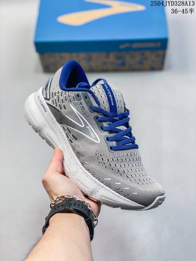 公司级新款Brooks布鲁克斯Glycerin甘油20跑鞋男子缓震马拉松氮气慢跑鞋 货号:110382 1D 135 尺码:36 36.5 37.5 38 38